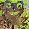 Cartoon Frog on Garden Stake
