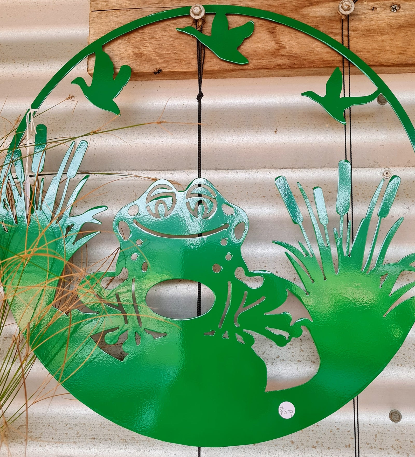 Frog with Reeds Wall Art